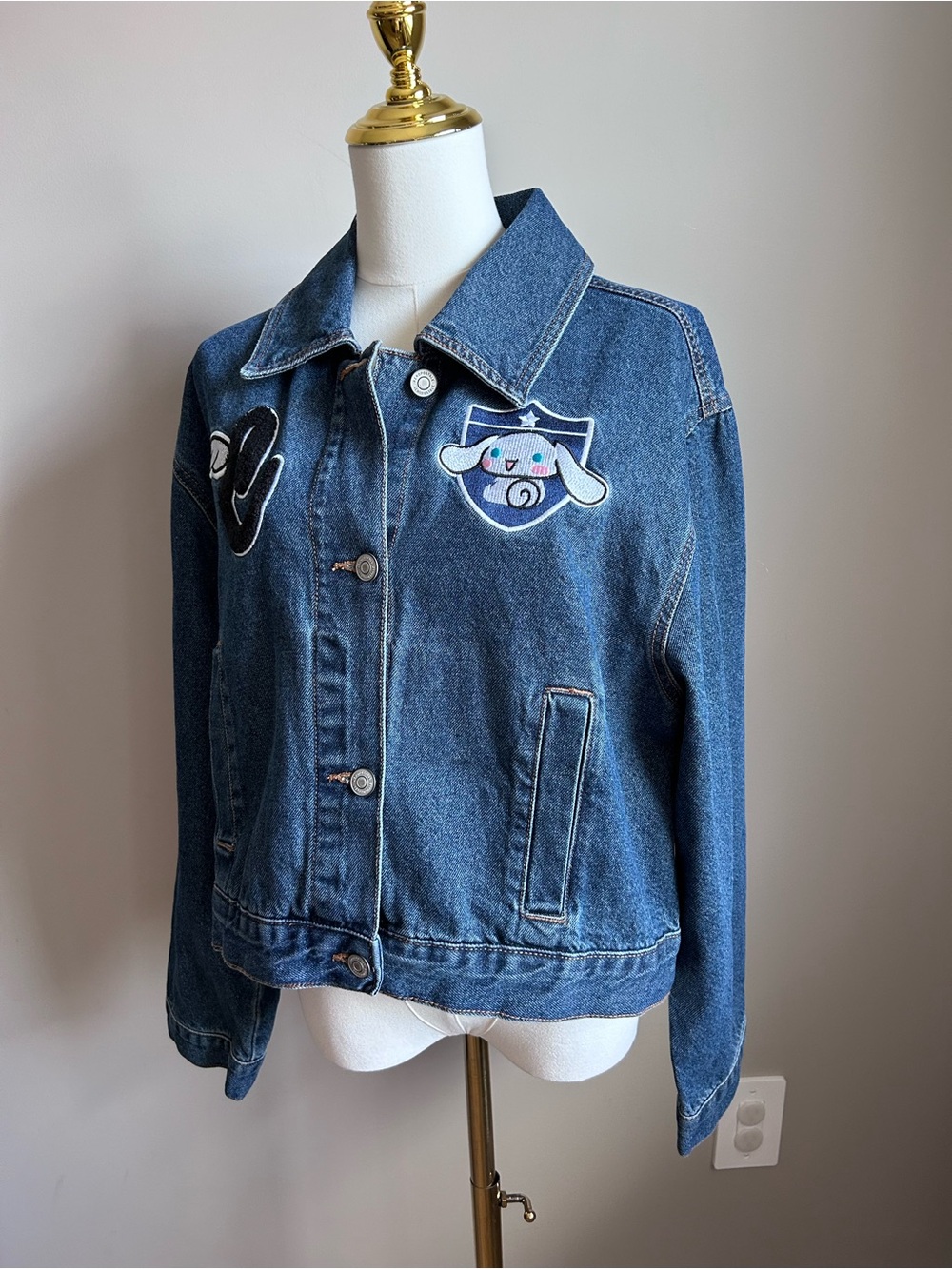 Sanrio Cinnamoroll Blue Denim jean Jacket hello kitty character junior western